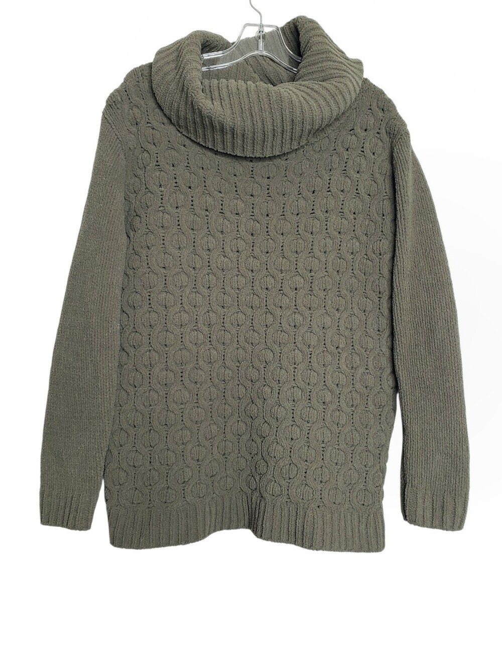 Moon & Madison Green Chunky Knit Cowl Neck Pullover Sweater Women's Size Medium